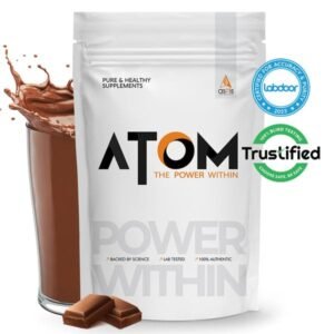 AS-IT-IS Nutrition ATOM Whey Protein with Enzymes, 1 kg (2.2 lb), Double Rich Chocolate
